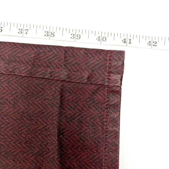 Lafayette 148 Coated Jeans Womens 6 Burgundy Mid Rise Straight Herringbone Print - Picture 10 of 13